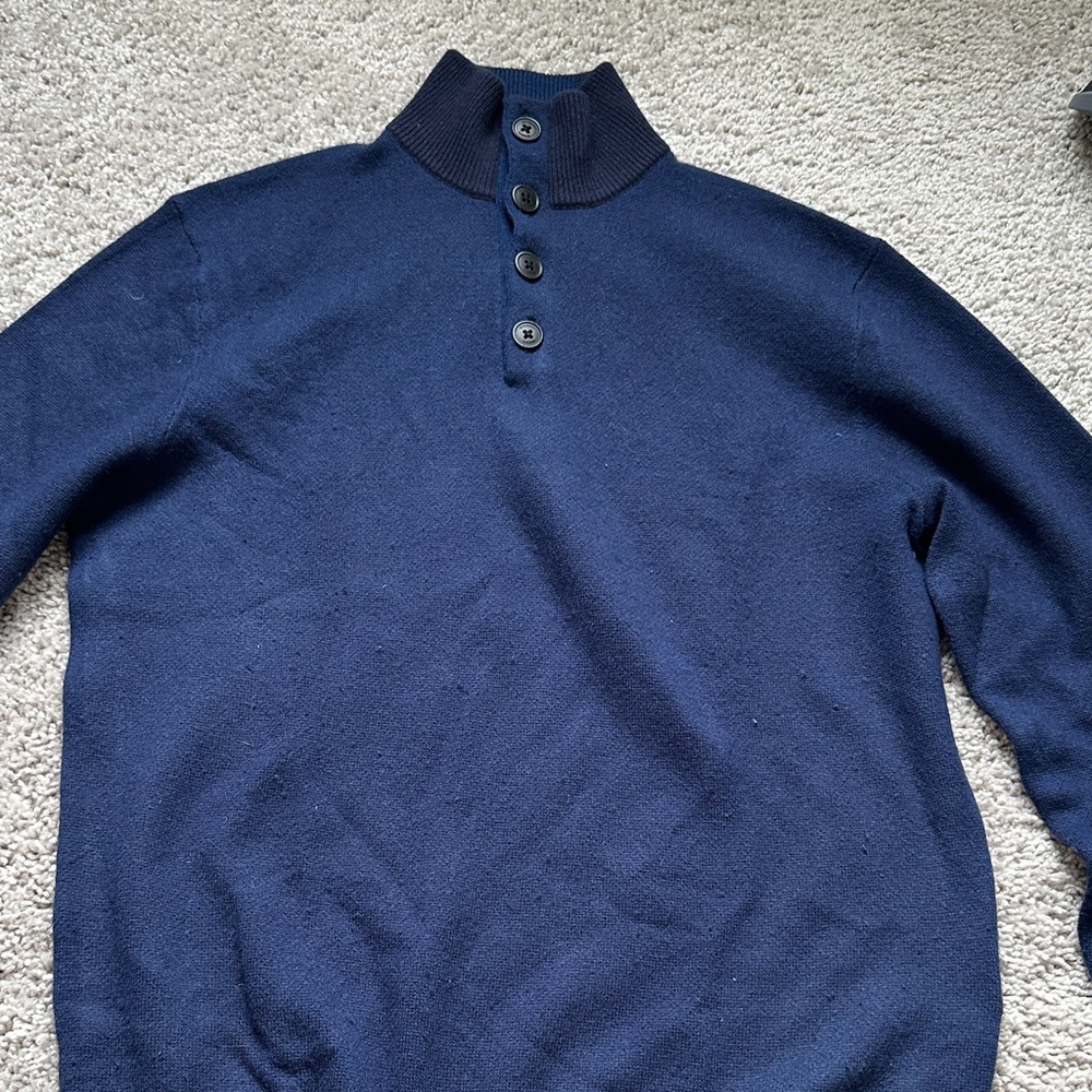 Hackett Dark Blue Turtleneck Sweater